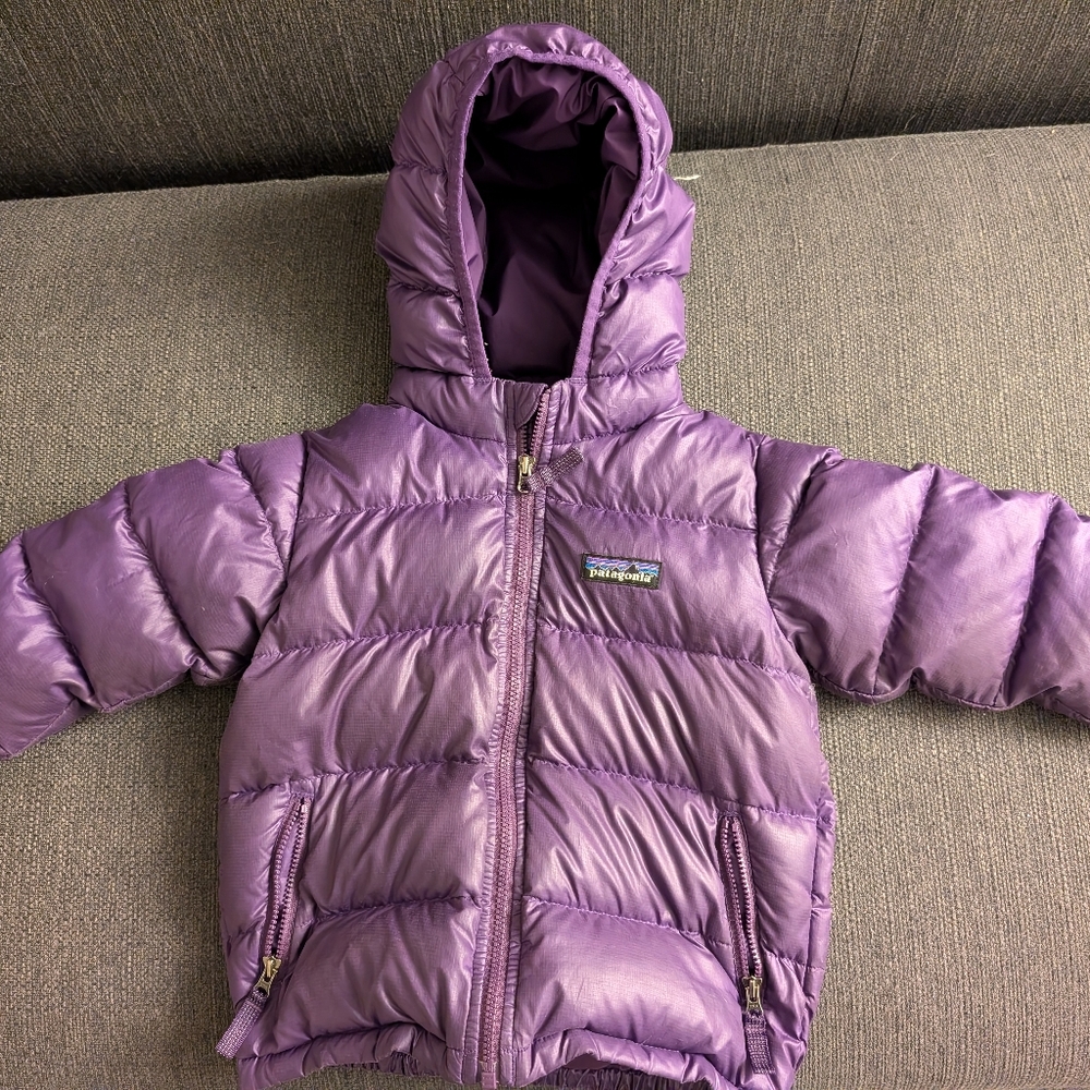 Purple Patagonia Hi Loft Puffy Jacket
